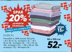 Bilka SPAR 20% på MAISON håndklæder tilbud