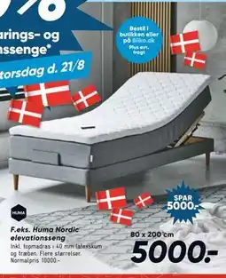 Bilka Huma Nordic elevationsseng, DKK 5000 tilbud