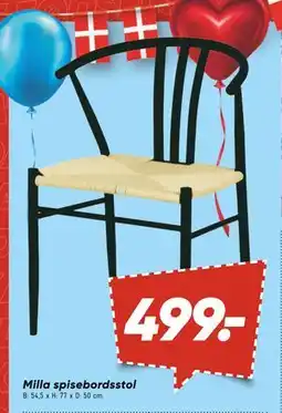Bilka Milla spisebordsstol, DKK 499 tilbud