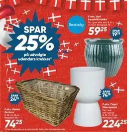 Bilka Spar 25% på udvalgte udendørs krukker tilbud