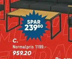 Bilka Ohio loungebord, DKK 959.2 tilbud