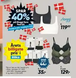 Bilka Spar 40% på Sloggi Zero Feel bh tilbud