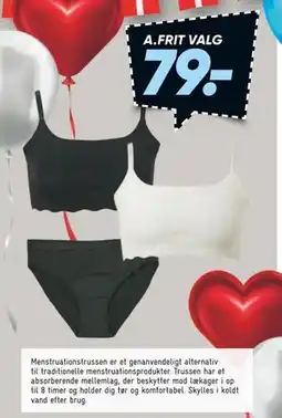 Bilka Top eller menstruationstrusse, DKK 79 tilbud