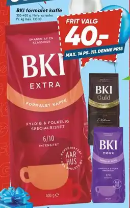 Bilka BKI formalet kaffe, DKK 40 tilbud