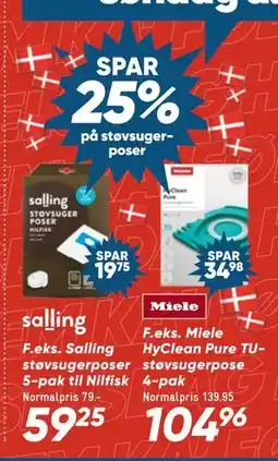 Bilka SPAR 25% på støvsugerposer tilbud