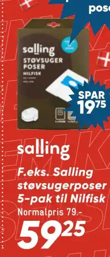Bilka Salling støvsugerposer 5-pak til Nilfisk, DKK 59.25 tilbud