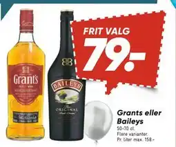 Bilka Grants eller Baileys, DKK 79 tilbud