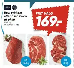 Bilka Bov, tykkam eller osso buco af okse, DKK 169 tilbud
