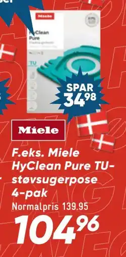 Bilka Miele HyClean Pure TUstøvsugerpose 4-pak, DKK 104.96 tilbud