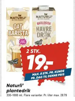 Bilka Naturli’ plantedrik, DKK 19 tilbud