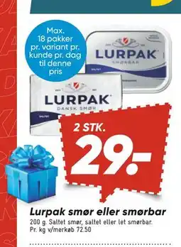 Bilka Lurpak smør eller smørbar, DKK 29 tilbud