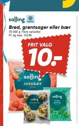 Bilka Brød, grøntsager eller bær, DKK 10 tilbud