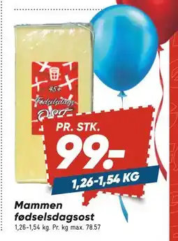 Bilka Mammen fødselsdagsost, DKK 99 tilbud