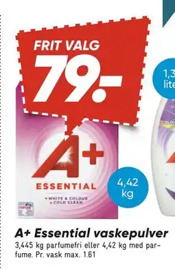 Bilka A+ Essential vaskepulver, DKK 79 tilbud