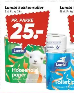 Bilka Lambi køkkenruller, DKK 25 tilbud