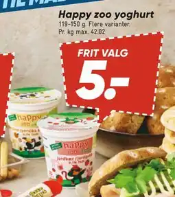 Bilka Happy zoo yoghurt, DKK 5 tilbud