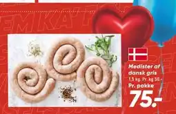 Bilka Medister af dansk gris, DKK 75 tilbud