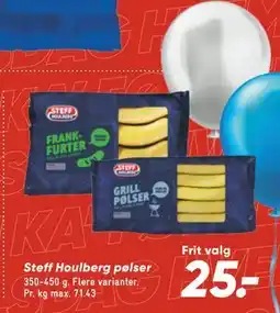 Bilka Steff Houlberg pølser, DKK 25 tilbud