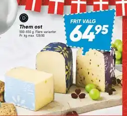 Bilka Them ost, DKK 64.95 tilbud