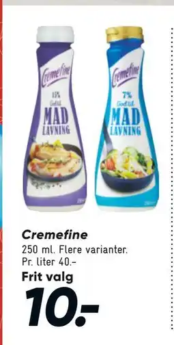 Bilka Cremefine, DKK 10 tilbud