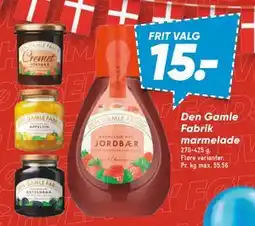 Bilka Den Gamle Fabrik marmelade, DKK 15 tilbud