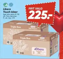Bilka Libero Touch bleer, DKK 225 tilbud