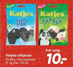 Bilka Katjes slikpose, DKK 10 tilbud