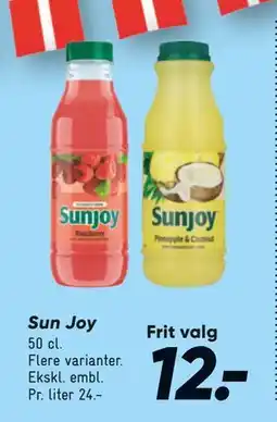 Bilka Sun Joy, DKK 12 tilbud