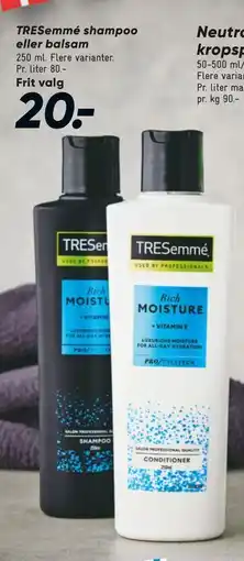Bilka TRESemmé shampoo eller balsam, DKK 20 tilbud