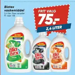 Bilka Biotex vaskemiddel, DKK 75 tilbud