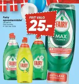 Bilka Fairy opvaskemiddel, DKK 25 tilbud