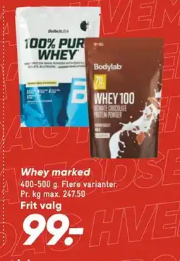 Bilka Whey marked, DKK 99 tilbud