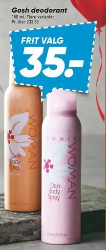 Bilka Gosh deodorant, DKK 35 tilbud