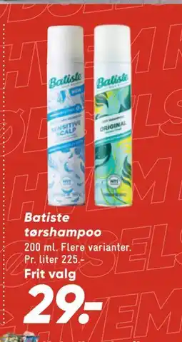 Bilka Batiste tørshampoo, DKK 29 tilbud