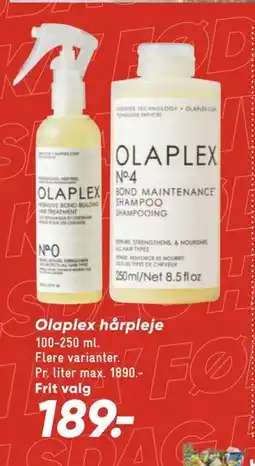 Bilka Olaplex hårpleje, DKK 189 tilbud
