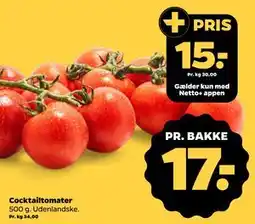 Netto Cocktailtomater, DKK 17, App-pris tilbud