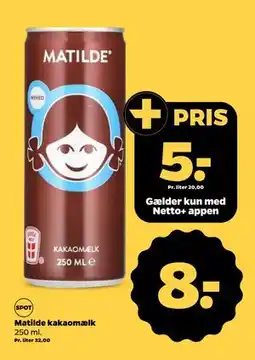 Netto Matilde kakaomælk, DKK 8, App-pris tilbud