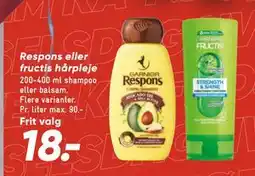 Bilka Respons eller fructis hårpleje, DKK 18 tilbud