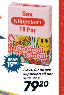 Bilka Sinful sex klippekort til par, DKK 79.2 tilbud