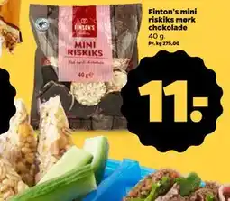 Netto Finton's mini riskiks mørk chokolade, DKK 11 tilbud