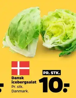 Netto Dansk icebergsalat, DKK 10 tilbud