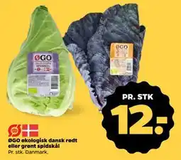 Netto ØGO økologisk dansk rødt eller grønt spidskål, DKK 12 tilbud