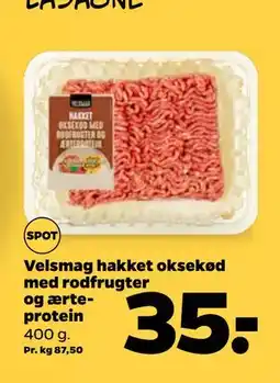 Netto Velsmag hakket oksekød med rodfrugter og ærteprotein, DKK 35 tilbud