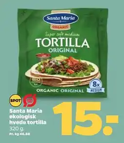 Netto Santa Maria økologisk hvede tortilla, DKK 15 tilbud