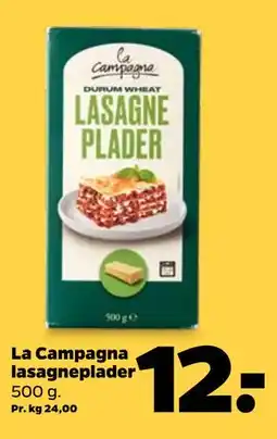 Netto La Campagna lasagneplader, DKK 12 tilbud
