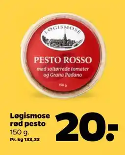 Netto Løgismose rød pesto, DKK 20 tilbud