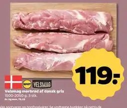 Netto Velsmag mørbrad af dansk gris, DKK 119 tilbud