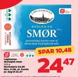 Netto Løgismose økologisk smør, DKK 24.47 tilbud