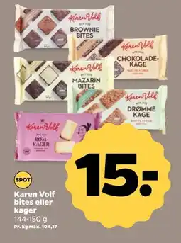 Netto Karen Volf bites eller kager, DKK 15 tilbud