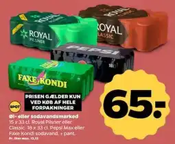 Netto Øl- eller sodavandsmarked, DKK 65 tilbud
